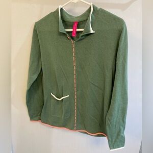 Zaket & Plover Fun Colorful Pink & Green Cotton Knit Sweater size XS